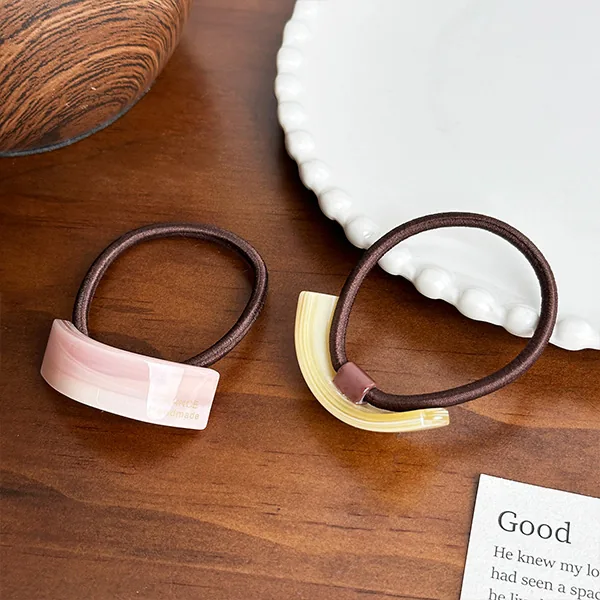 Gold logo acetate hair band